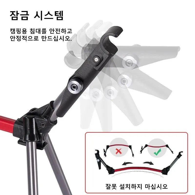 WESTTUNE Camping Cot Portable Folding Bed Ultralight Aluminum Alloy Sleeping Cot for Outdoor Hiking Backpacking Travel