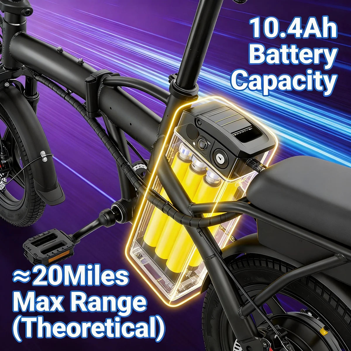HEZZO T5 Folding Electric Bike 750W Peak Power Disc Brakes