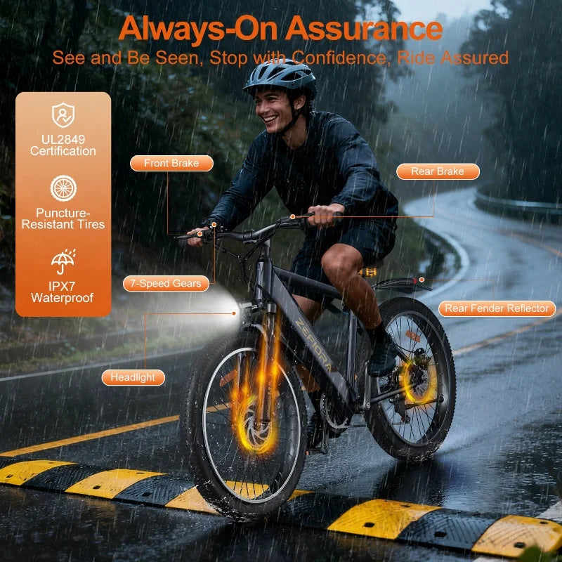 Zefiora M10 Electric Mountain Bike 1000W Ebike Aluminum Alloy Frame