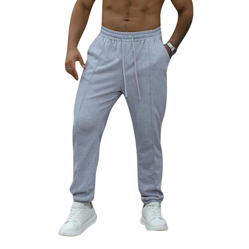 Men s Athletic Sweatpants with Drawstring Waistband and Pockets Comfortable Loose Fit Joggers for Casual Wear