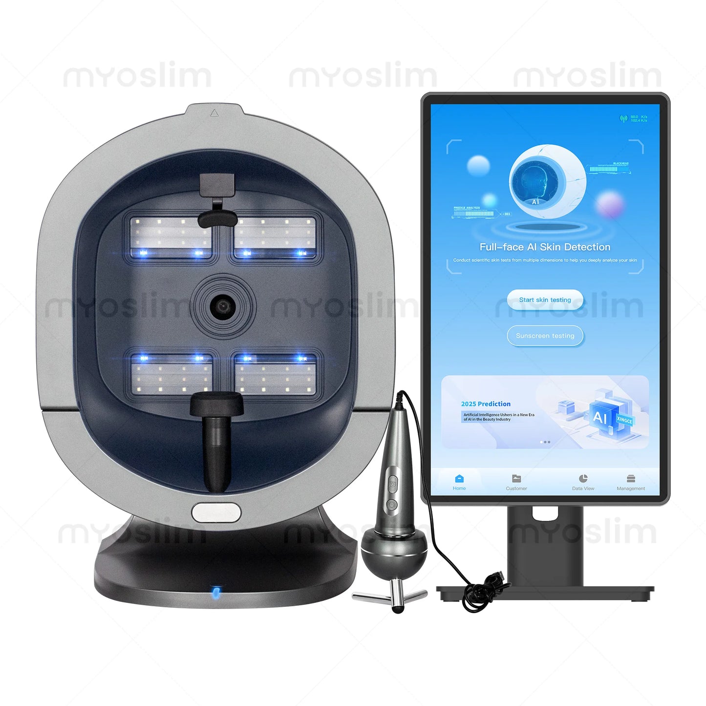 21.5 Inch X5 Facial Skin Analyzer Machine 3D AI Scalp Analyser Multi-Language AI Facial Skin Analysis Scanner for Beauty Care
