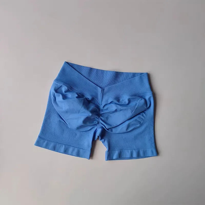 European American Butt Lifting Shorts Back V Waist Fitness