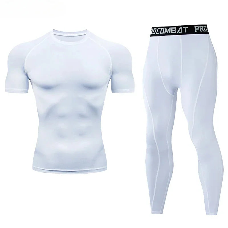 Men Compression Sportswear Set Two Piece Tracksuit