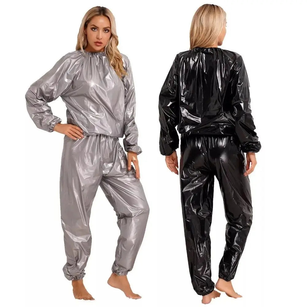 Men And Women Polyester Sauna Suit Fitness Sweat Suit Set