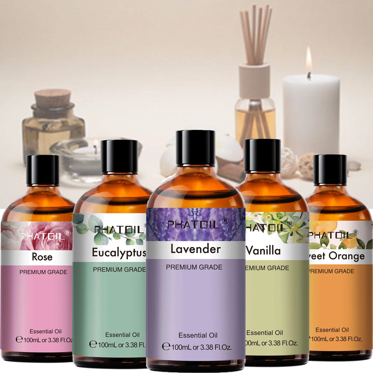 PHATOIL Pure Essential Oil For Diffusers And Candle Making