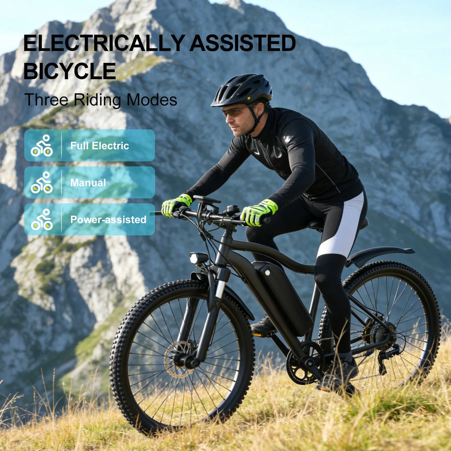 Toofly Electric Mountain Bike 48V 13Ah Removable Battery 500W
