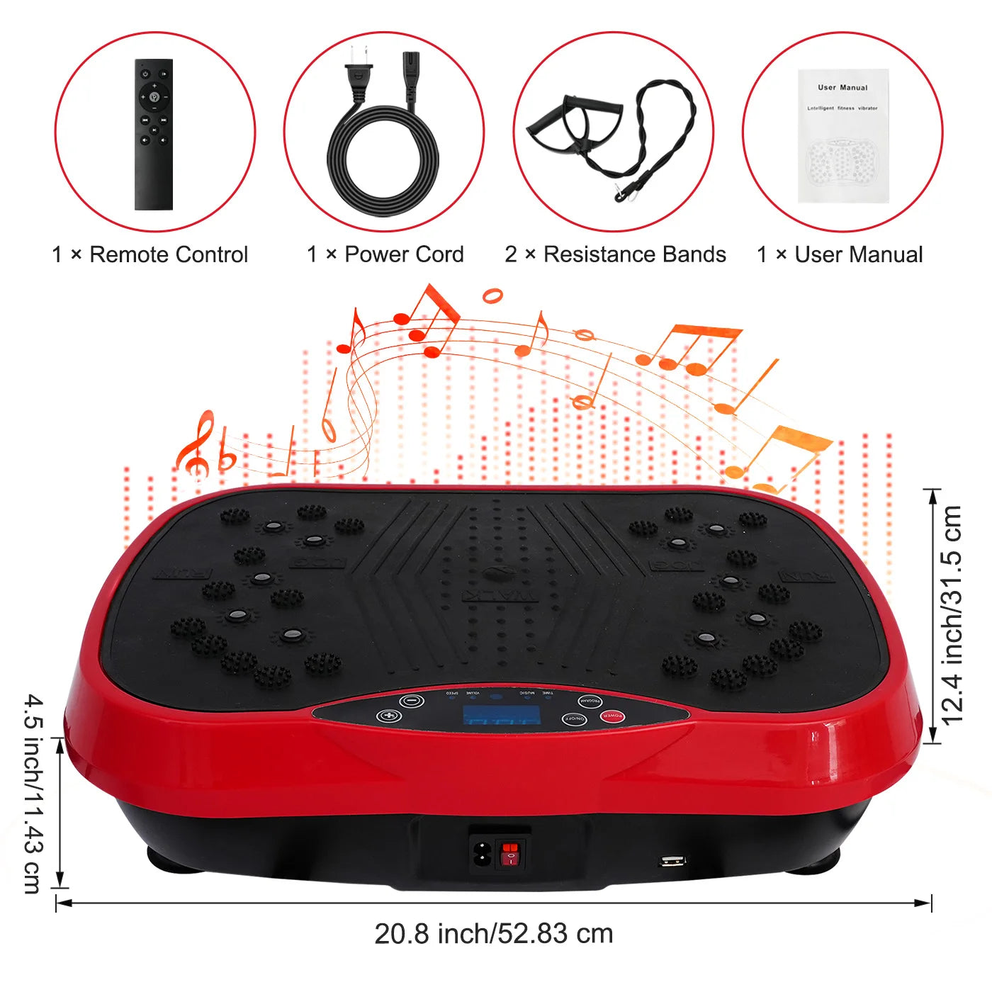 Vibration Plate Exercise Machine Full Body Workout Fat Burning Portable