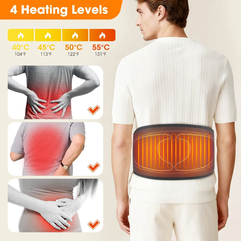 Hailicare Cordless Heating Lumbar Support Massager With Airbag Decompression