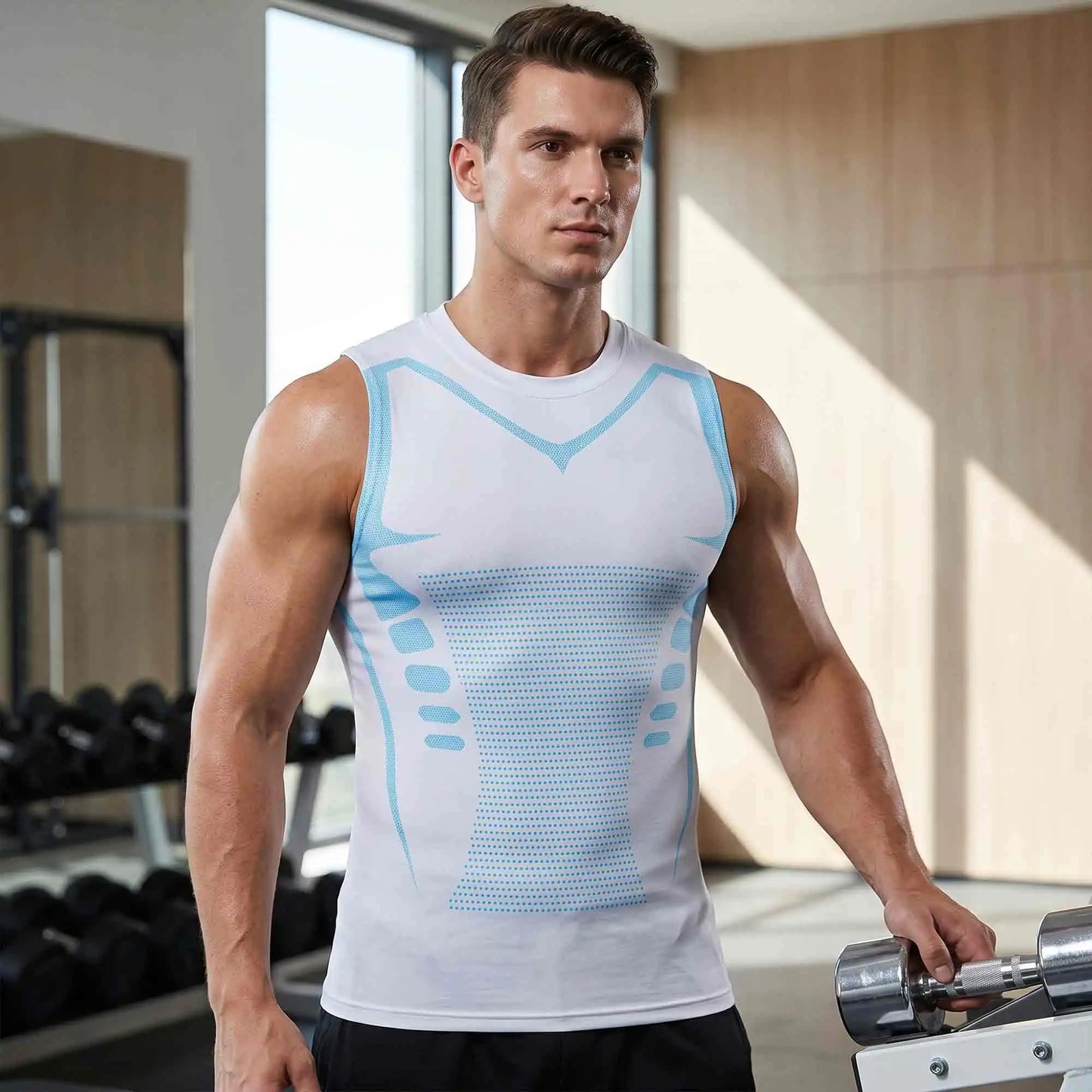 4 Pack Men's Compression Vests Graphic Muscle Tank Tops