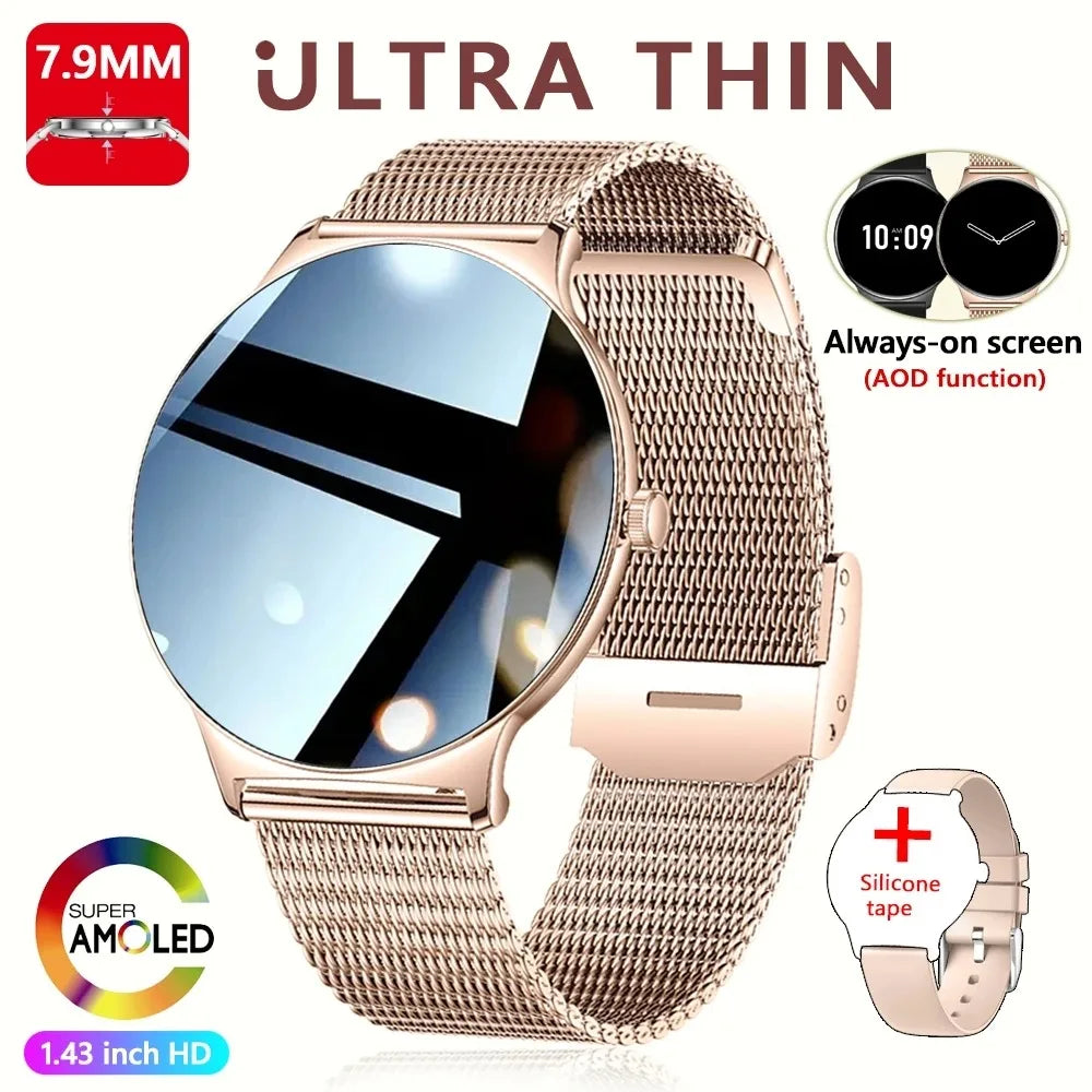 Hiwego Women Ultra Thin Smart Watch With Always On Display