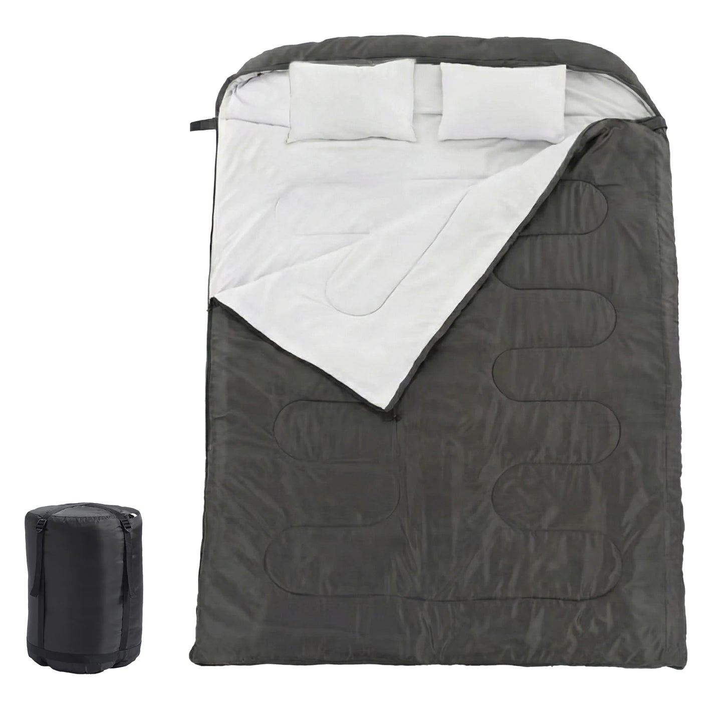 Double Sleeping Bag For Adults With Pillow Lightweight 3 Season
