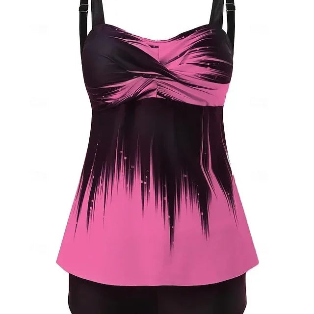 Womens Strapless Backless Printed Bikini Set For Beach