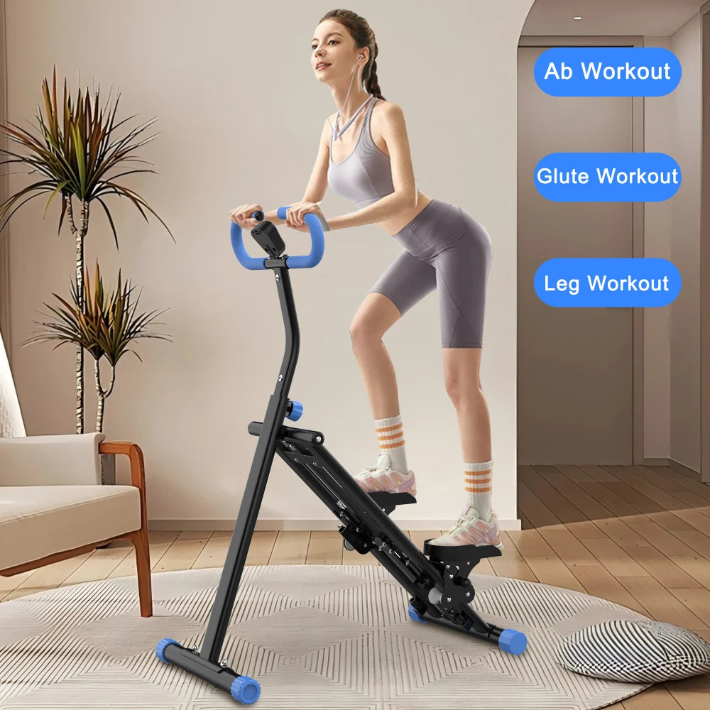 Vertical Climber Stair Stepper With Adjustable Handle For Home Fitness