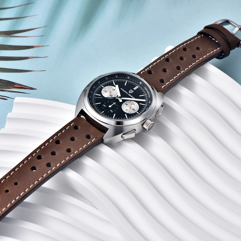 PAGANI DESIGN Men's Sapphire Quartz Chronograph Luxury Wristwatch