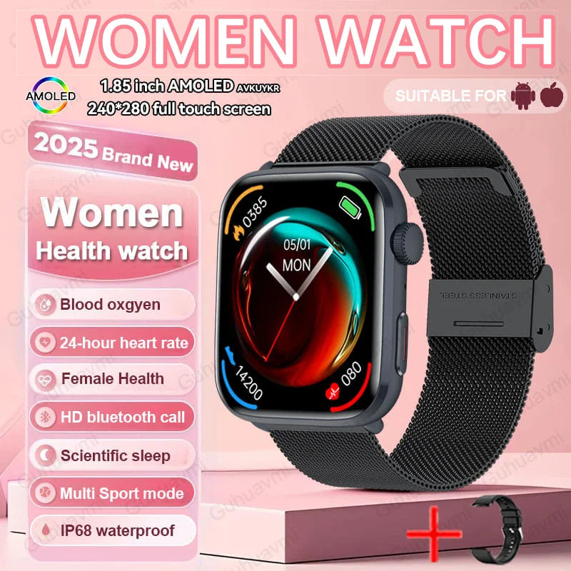 AI Smart Diagnosis Watch HRV PPG Blood Pressure Health Monitor NFC IP68