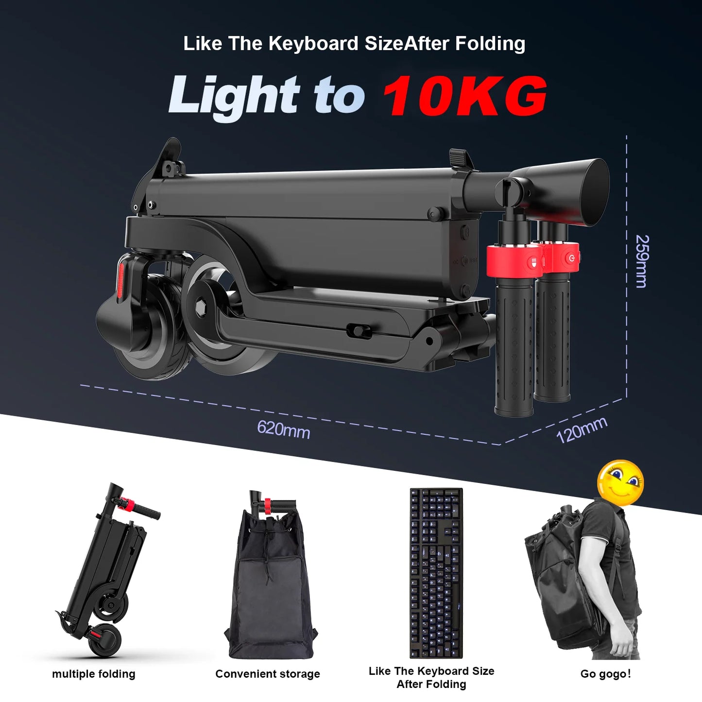 HX X6 Foldable Electric Scooter 350W 25KmH 75kg Capacity