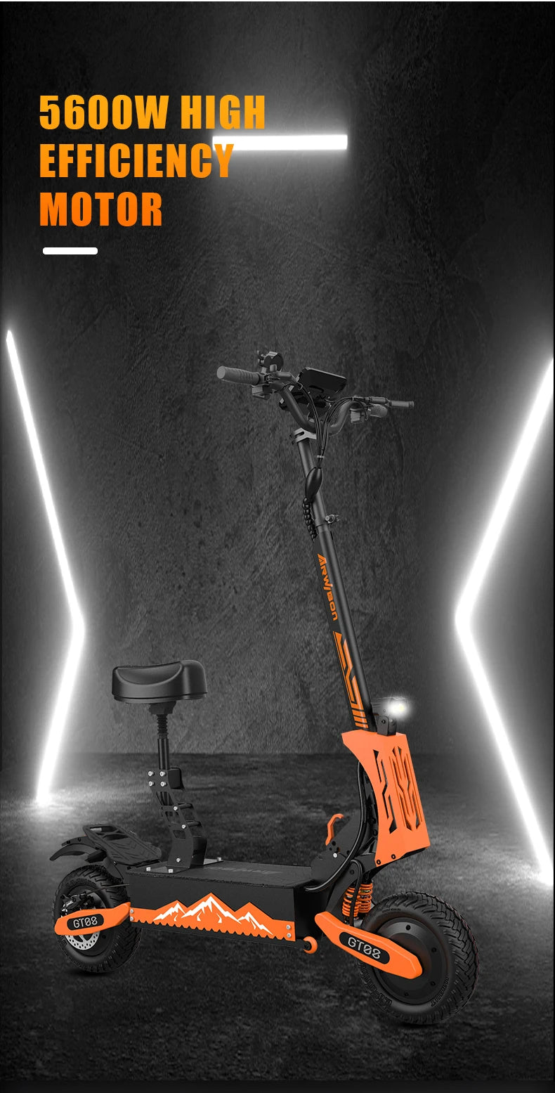 Arwibon 5600W Dual Motor Electric Scooter 46MPH Top Speed
