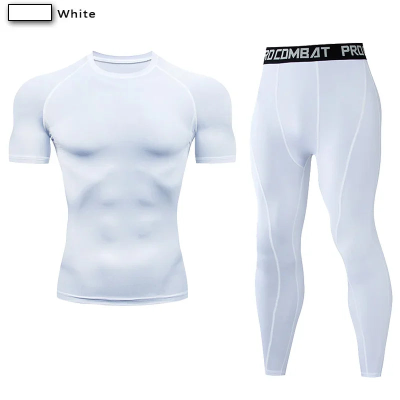 Men Compression Sportswear Set Two Piece Tracksuit