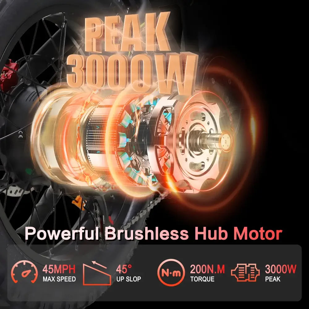 Baolujie Peak Power Electric Bicycle 1500W 3000W 5000W E Bike