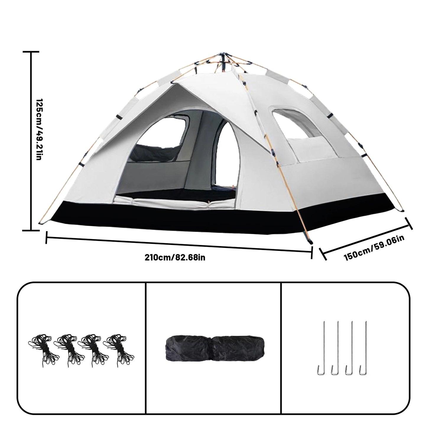 Pakicetus Compact Auto Tent Sunshade Quick Setup All Weather