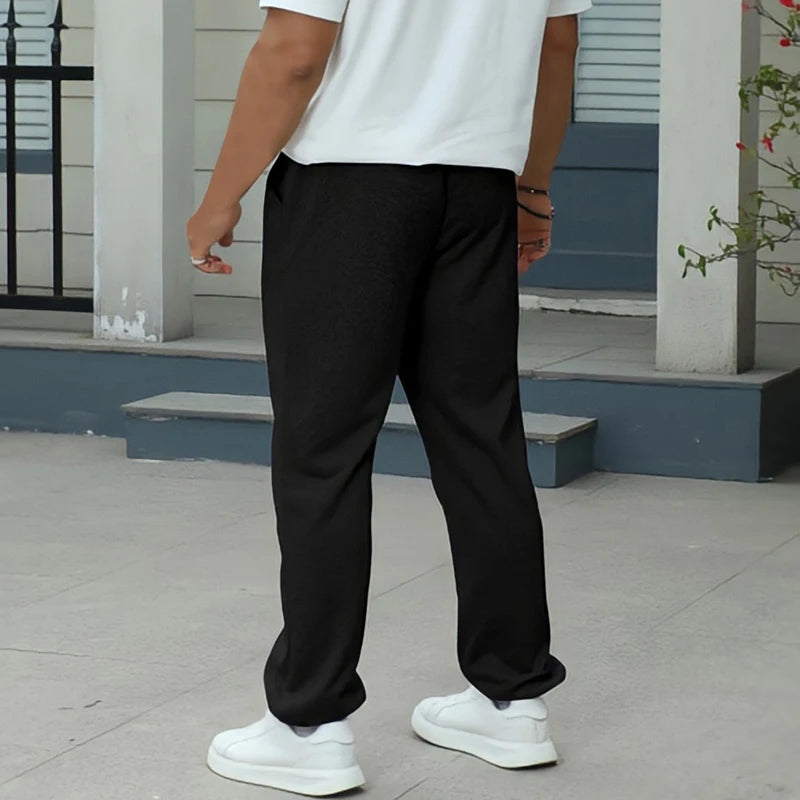Men s Athletic Sweatpants with Drawstring Waistband and Pockets Comfortable Loose Fit Joggers for Casual Wear