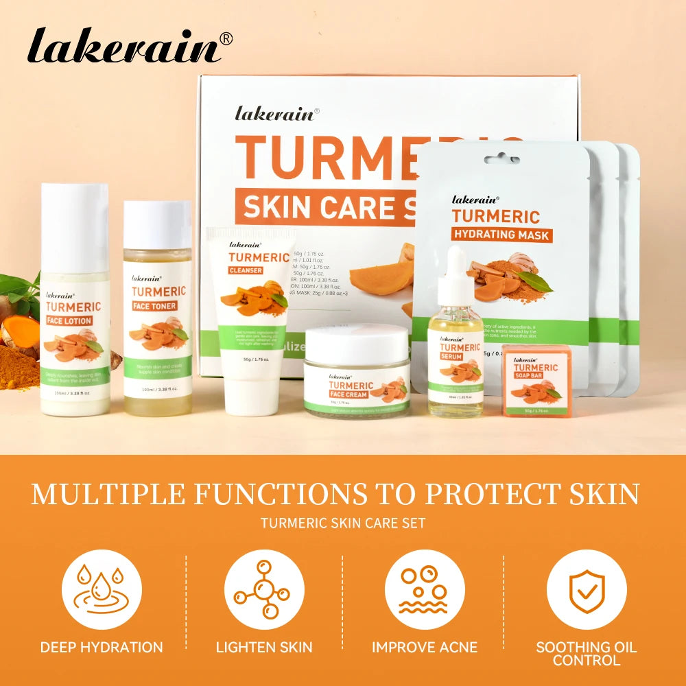 Ibcccndc Turmeric Skin Care Set Brightening And Nourishing Routine
