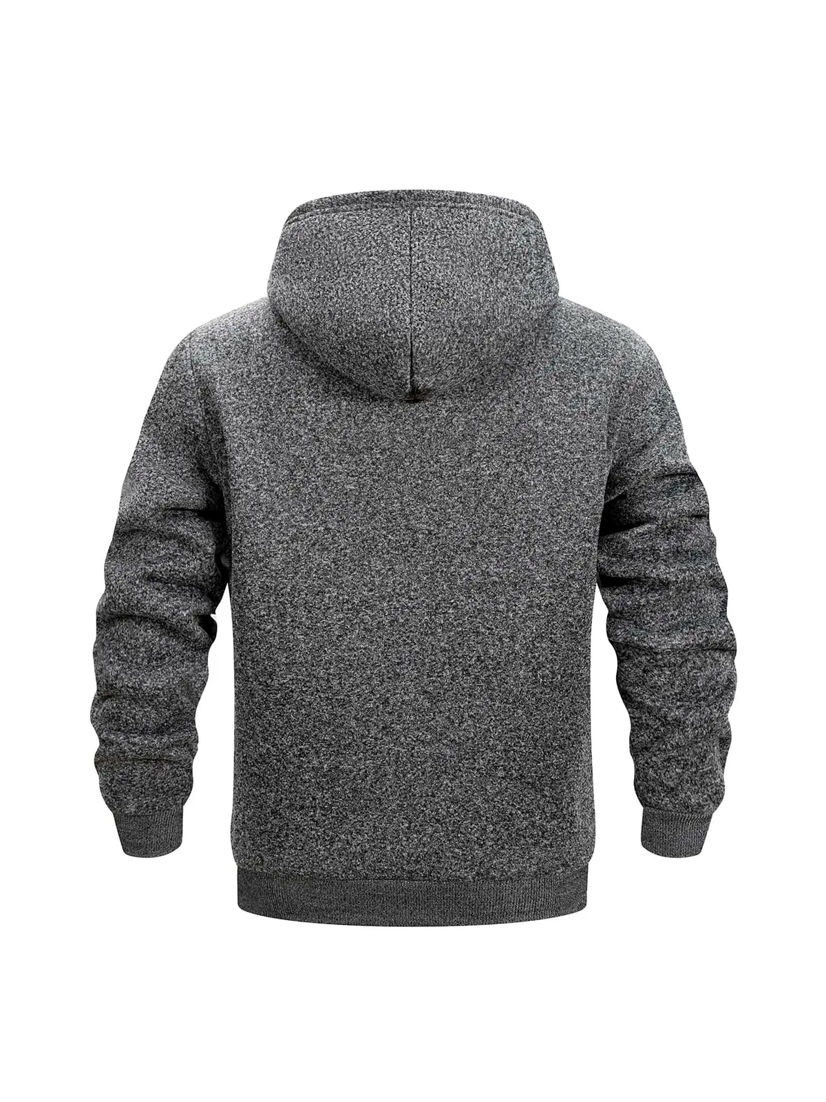 Mens Sherpa Fleece Lined Henley Hoodie Pullover Sweatshirt