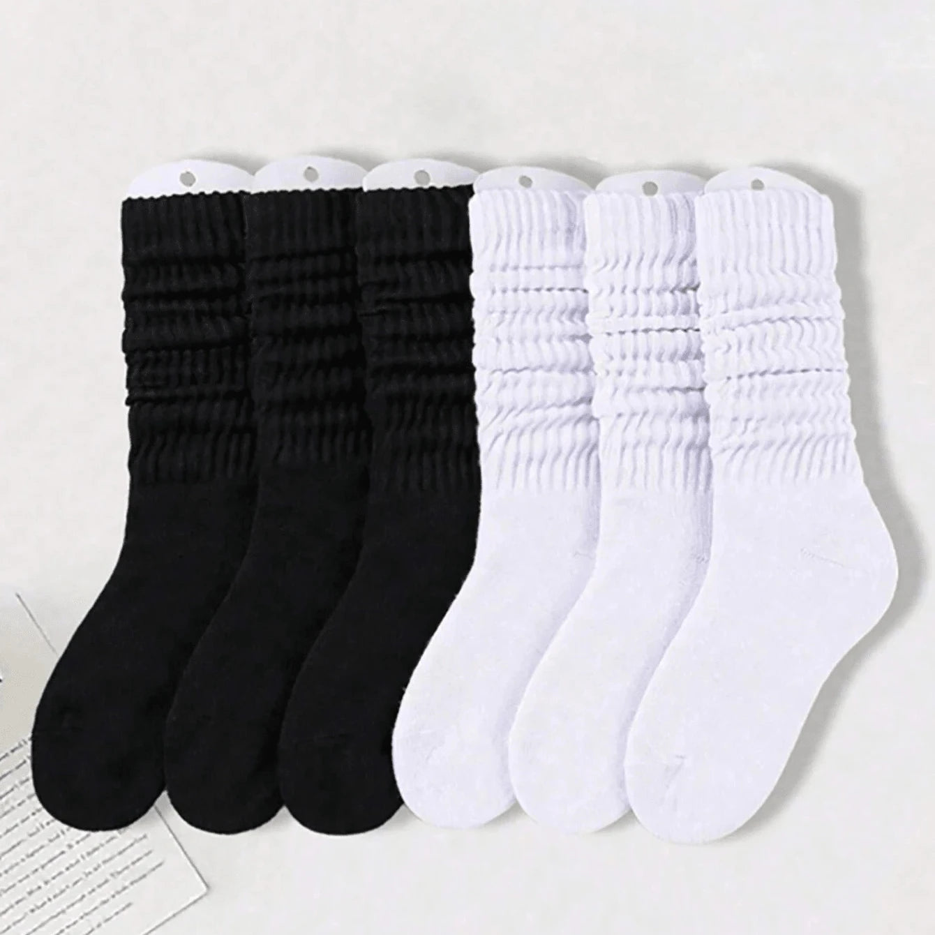 Women's Slouch Knit Socks Six Pairs Pack Winter Casual Crew