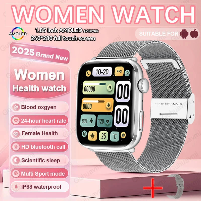 AI Smart Diagnosis Watch HRV PPG Blood Pressure Health Monitor NFC IP68