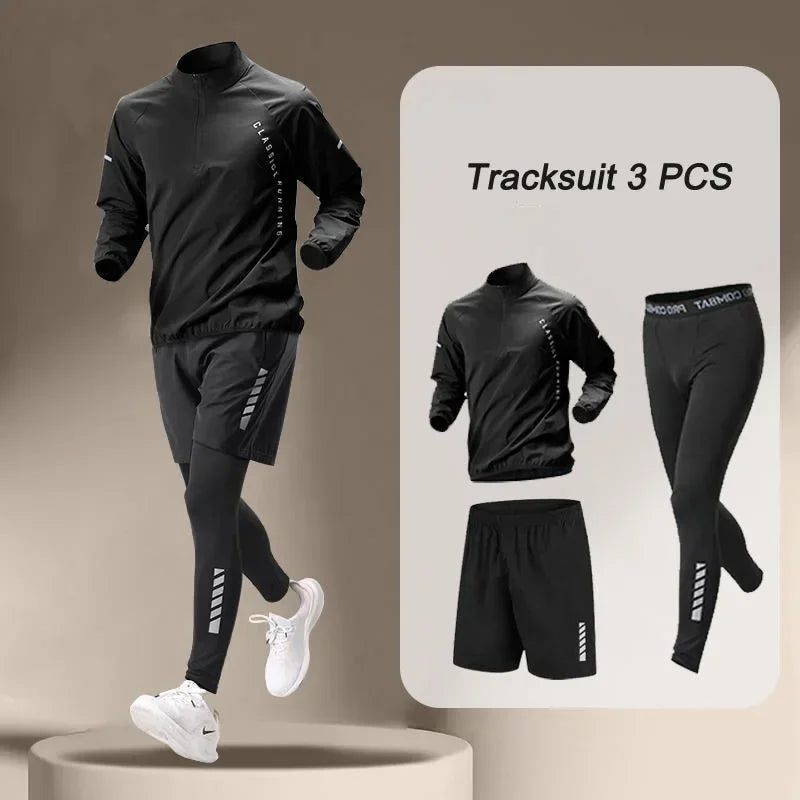Unisex Quick Dry Running Jacket And Pants Set For Outdoors