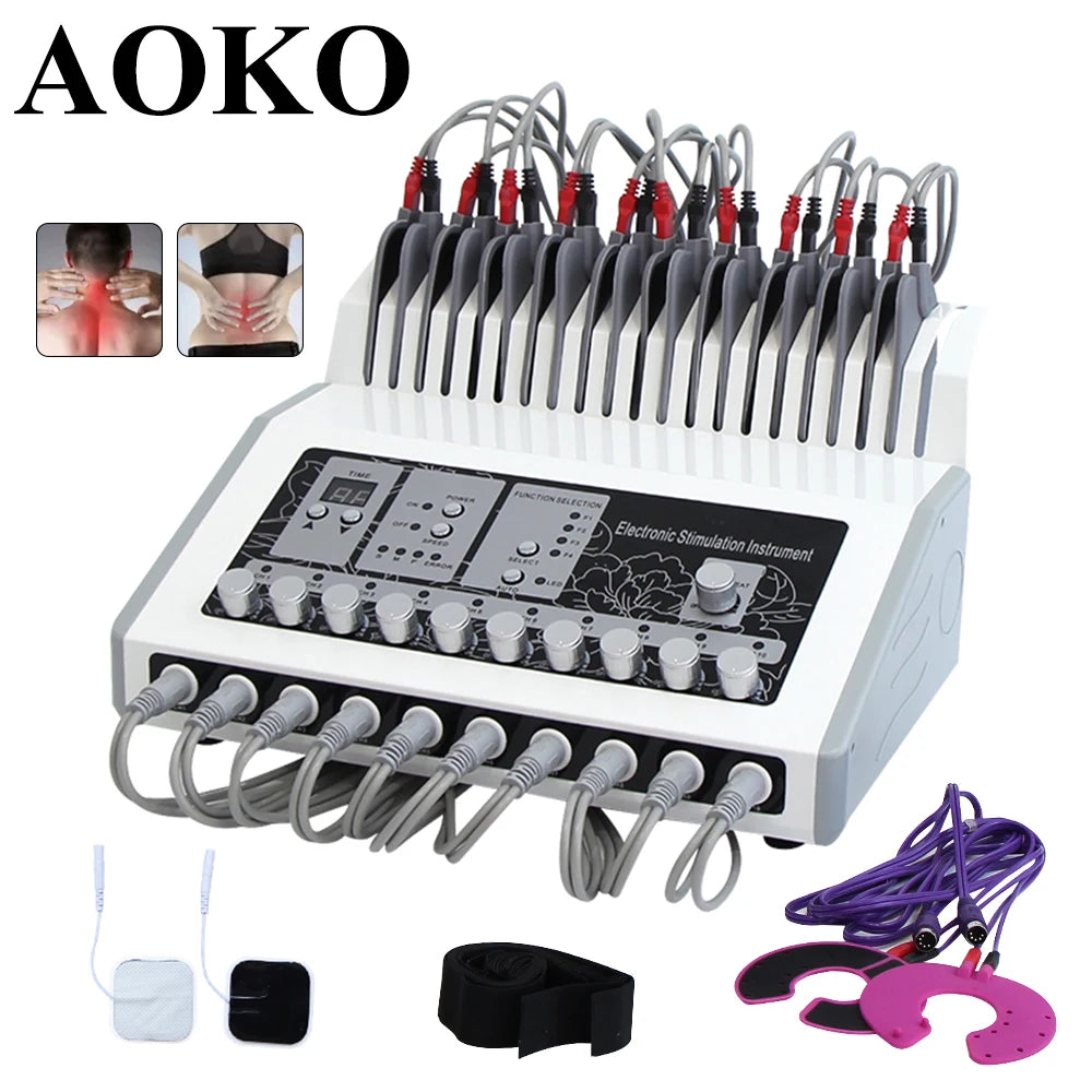 AOKO Electronic EMS Microcurrent Muscle Stimulator With Heated Massager