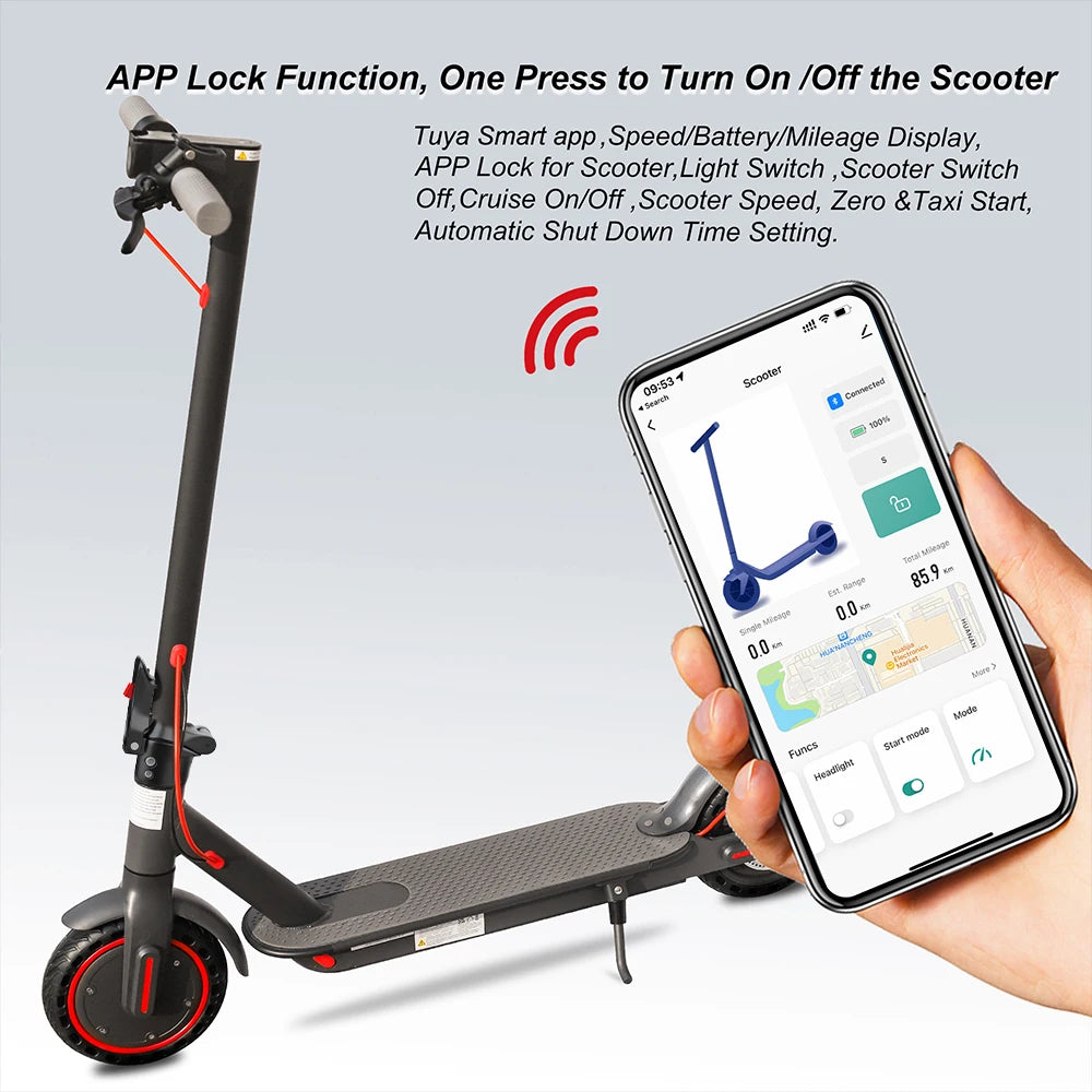AOVOPRO ES80 350W Foldable Electric Scooter 19 MPH App Control Adults
