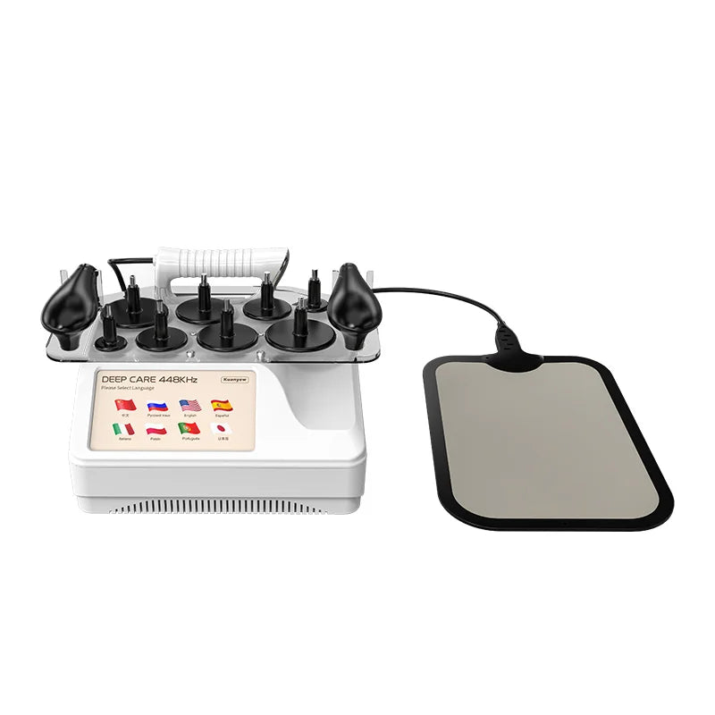 Upgrade 448K INDIBA Physical Technology Tecar Deep Warmth CET RET RF Microcurrent Relieves Muscle Soreness Massage Shaping and Weight Loss Device Burning Fat Tighten the Skin Promote Lymphatic Circulation