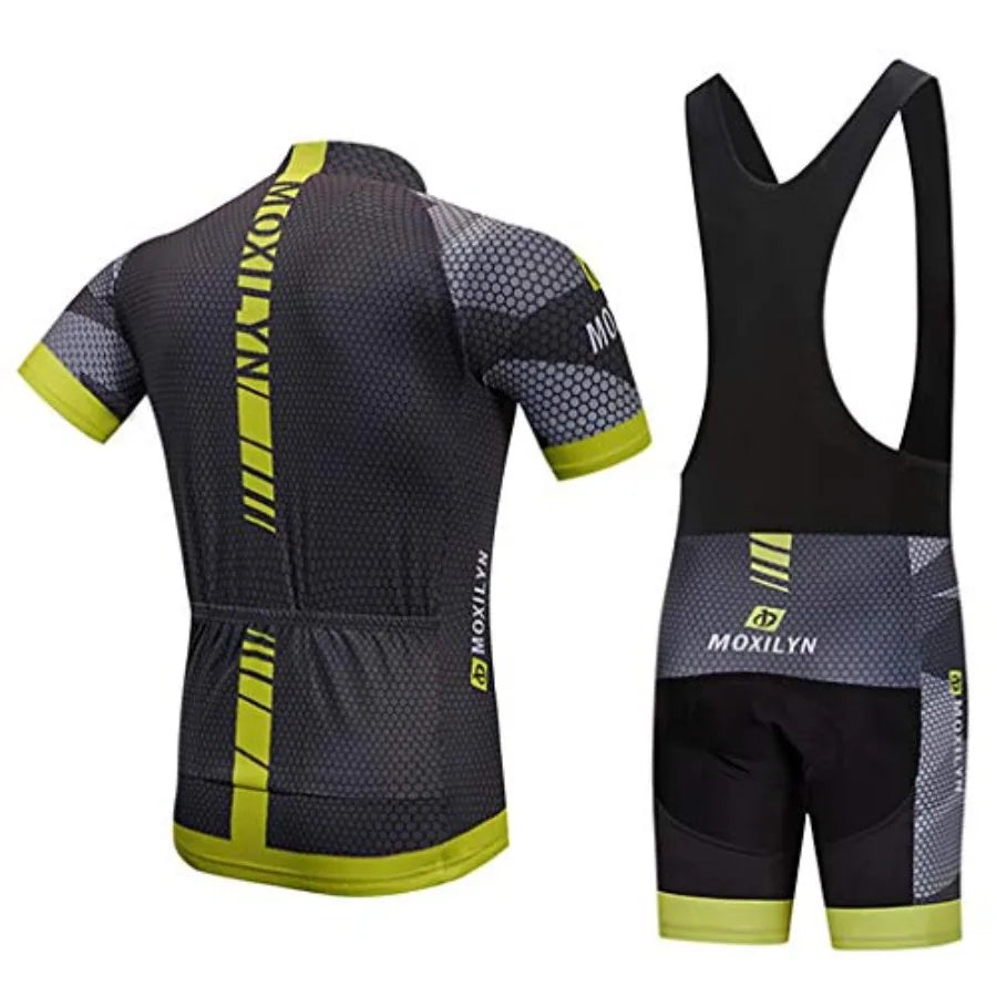 Women's Quick-Dry Cycling Jersey With Bib Shorts 9D Gel Pad