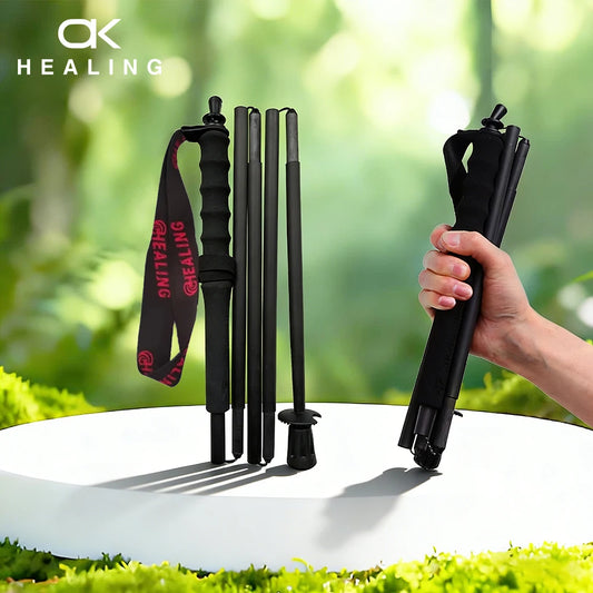 OKHEALING Carbon Fiber Foldable Ultralight Trekking Poles for Hiking and Travel