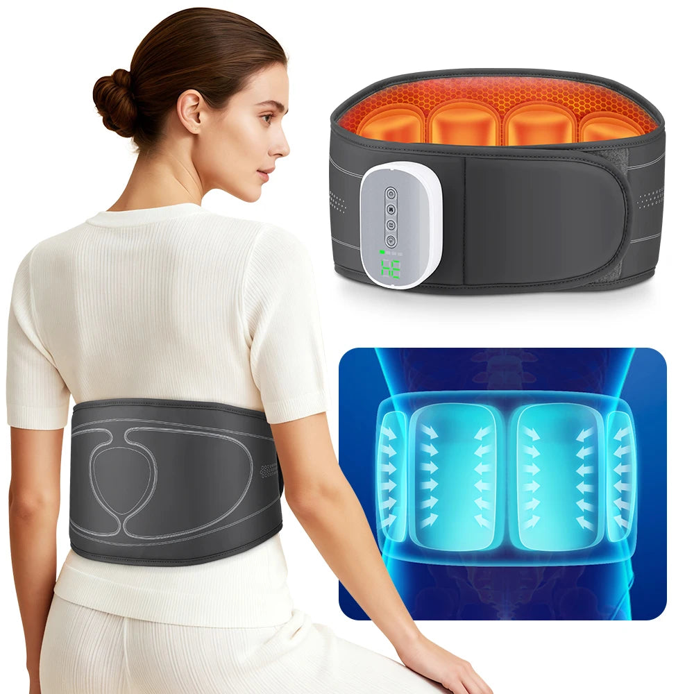 Hailicare Cordless Heating Lumbar Support Massager With Airbag Decompression