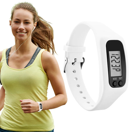APWIKOGER Led Pedometer Bracelet Calorie Counter 12 24H Time Display