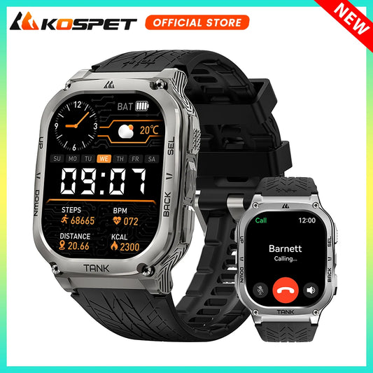 Original KOSPET TANK M3 Smart Watches For Men Smartwatch Women 480mAh Electronic Digital Fitness AMOLED AOD Bluetooth Watches