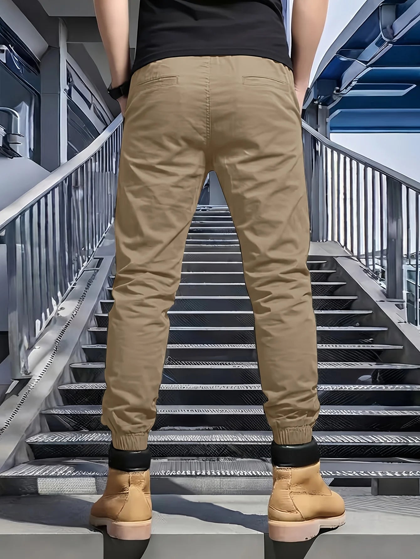 Winthunder Men's Loose Fit Workwear Pants With Multi Pockets
