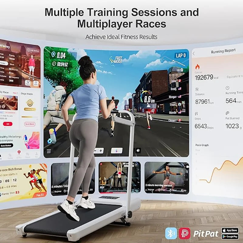 Superun Foldable Incline Walking Pad Treadmill for Home and Office