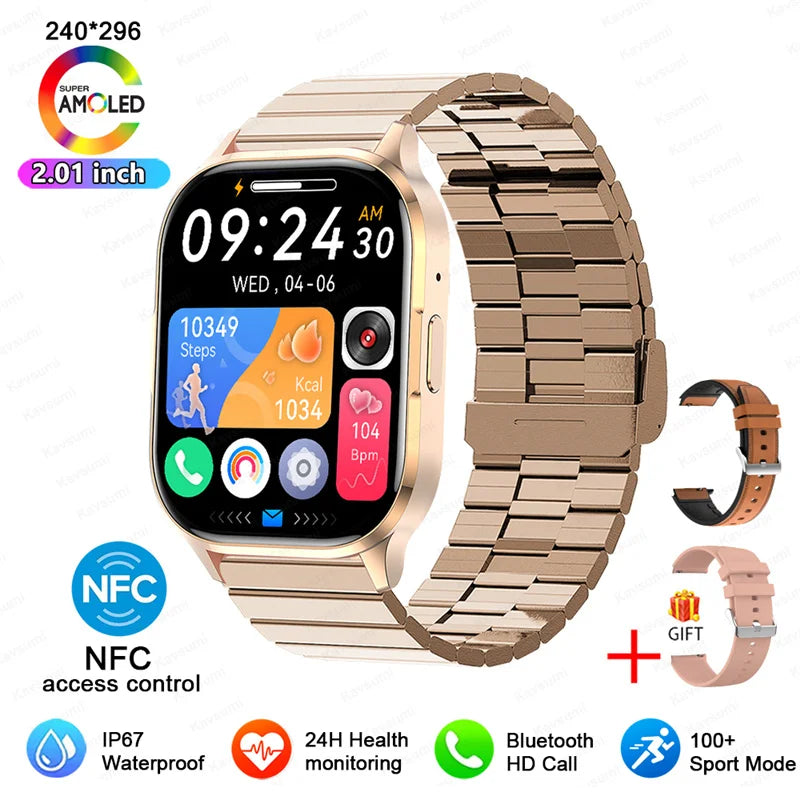 Ultra Thin Smartwatch With Bluetooth Calling And Health Tracking