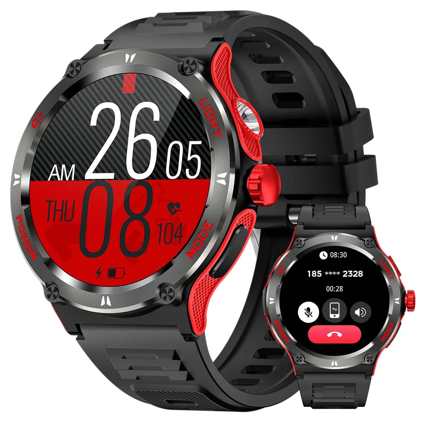 EIGIIS Smart Watch 3ATM Waterproof KT76 Compass And Heart Rate