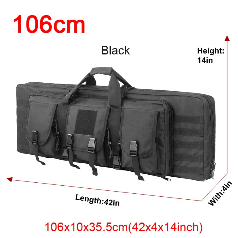 LQARMY Tactical Double Rifle Case Molle Bag Sniper Airsoft