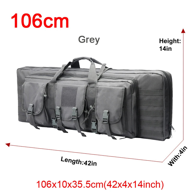 LQARMY Tactical Double Rifle Case Molle Bag Sniper Airsoft