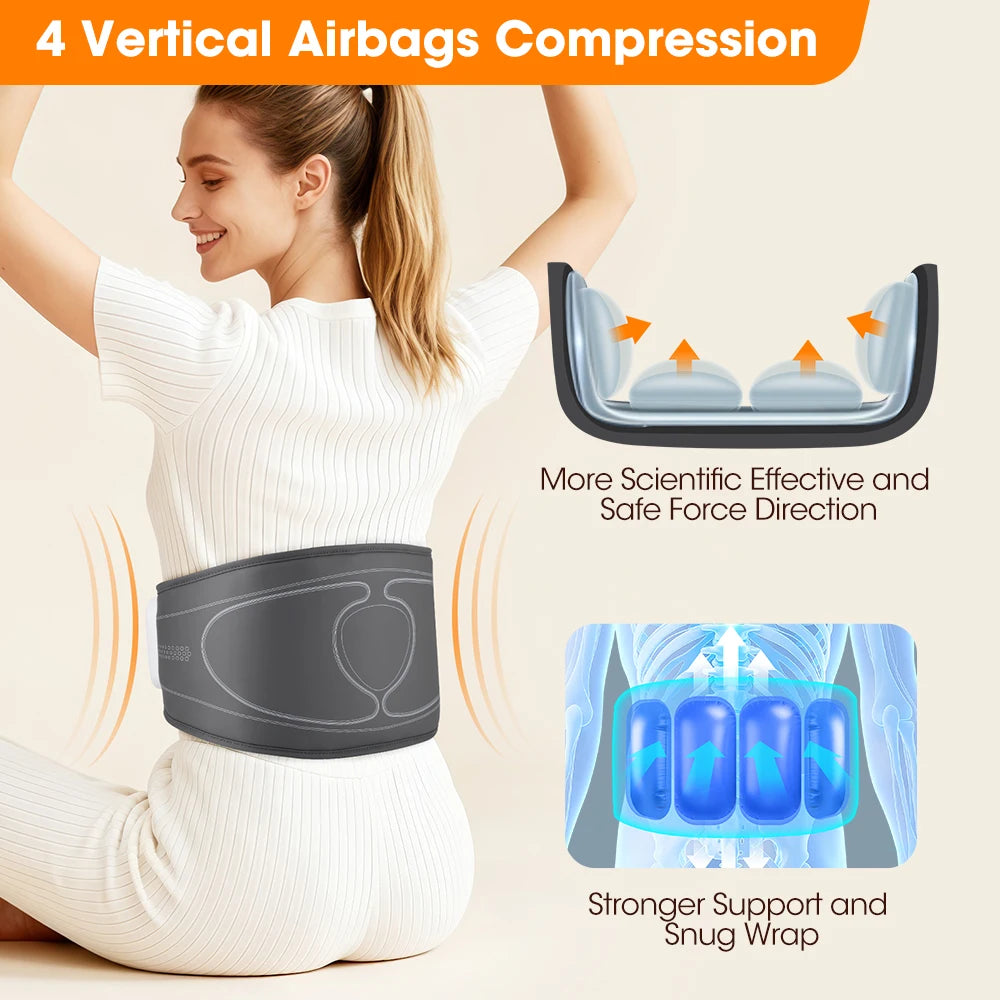 Hailicare Cordless Heating Lumbar Support Massager With Airbag Decompression
