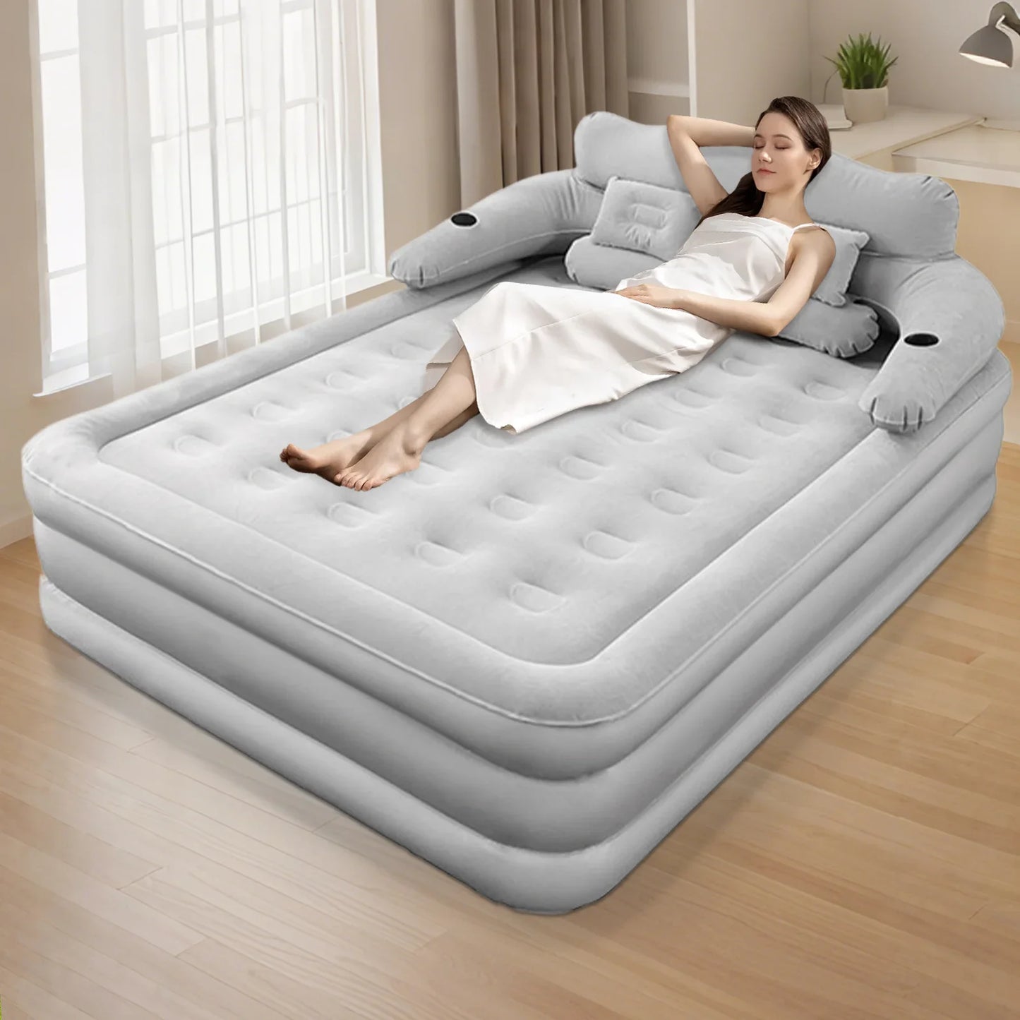 Two Person Built-In Pump Camping Mattress for Outdoor Slumber