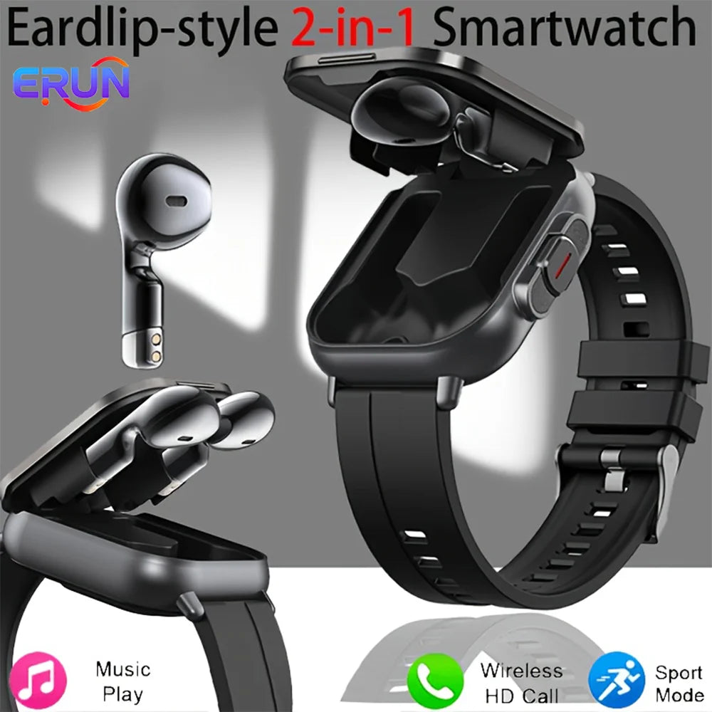 ERUN Two In One Smartwatch With Earbuds And Fitness Tracking