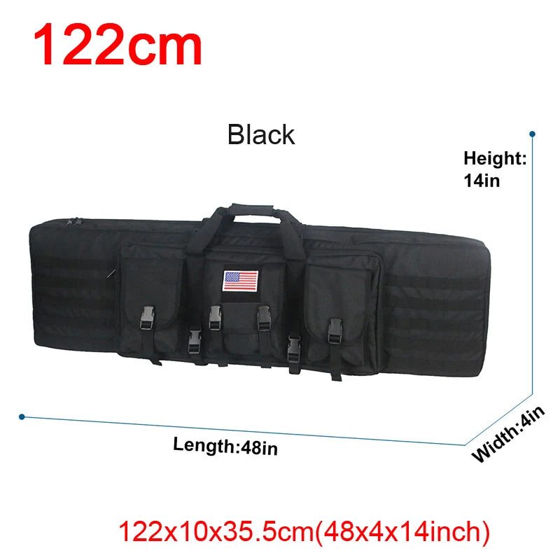 LQARMY Tactical Double Rifle Case Molle Bag Sniper Airsoft