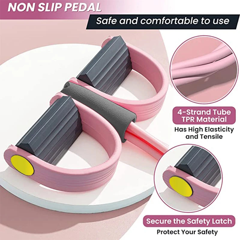 Natural Rubber Resistance Bands Pull Rope For Full Body Fitness Training