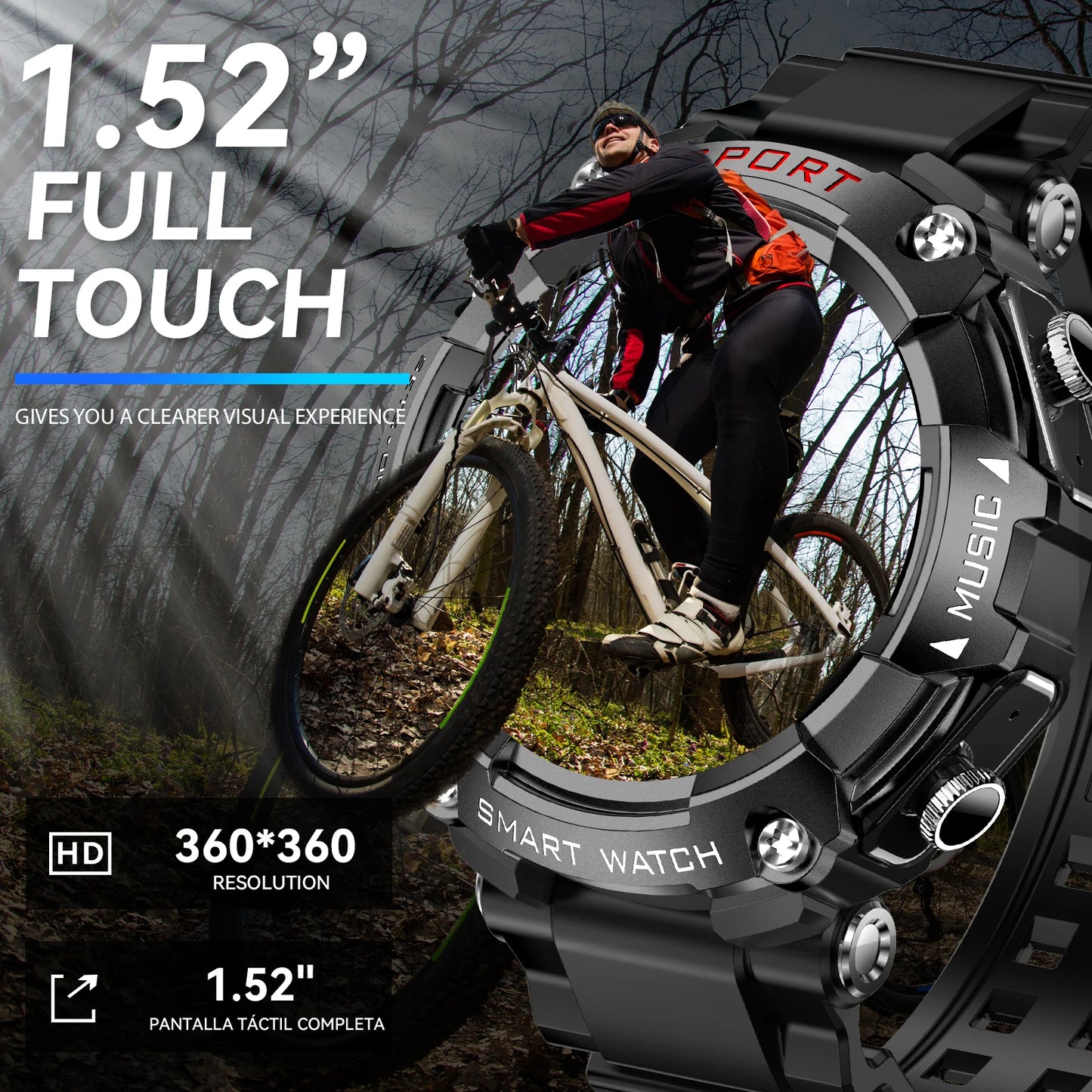 LaNikar Smart Watch AMOLED Display In Ear Bluetooth Headset